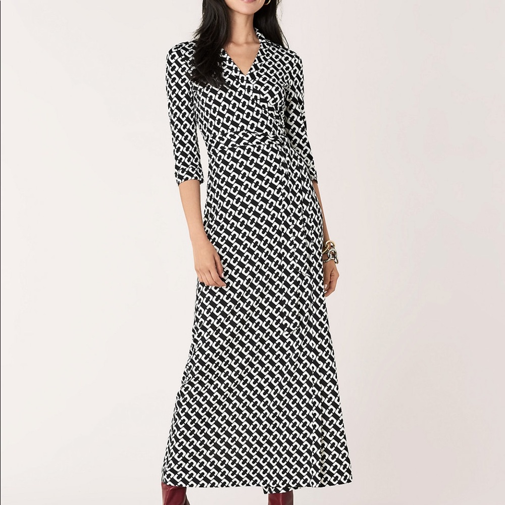 DVF Abigail Silk Jersey Maxi Wrap Dress 🌸
